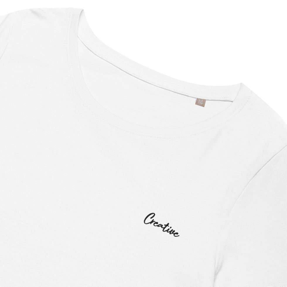 Creative Collection - T-shirt blanc en coton biologique - Broderie 3