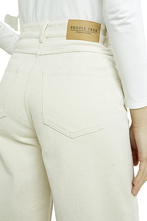 jeans blanc coton bio slim PEOPLE THREE 1