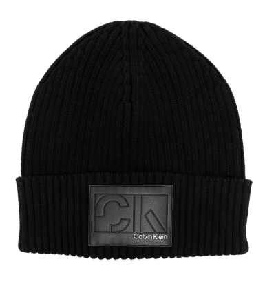 Calvin Klein - bonnet noir en coton biologique